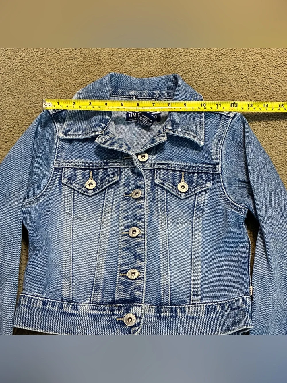 Girls Limited Too light blue denim jean jacket size XXS